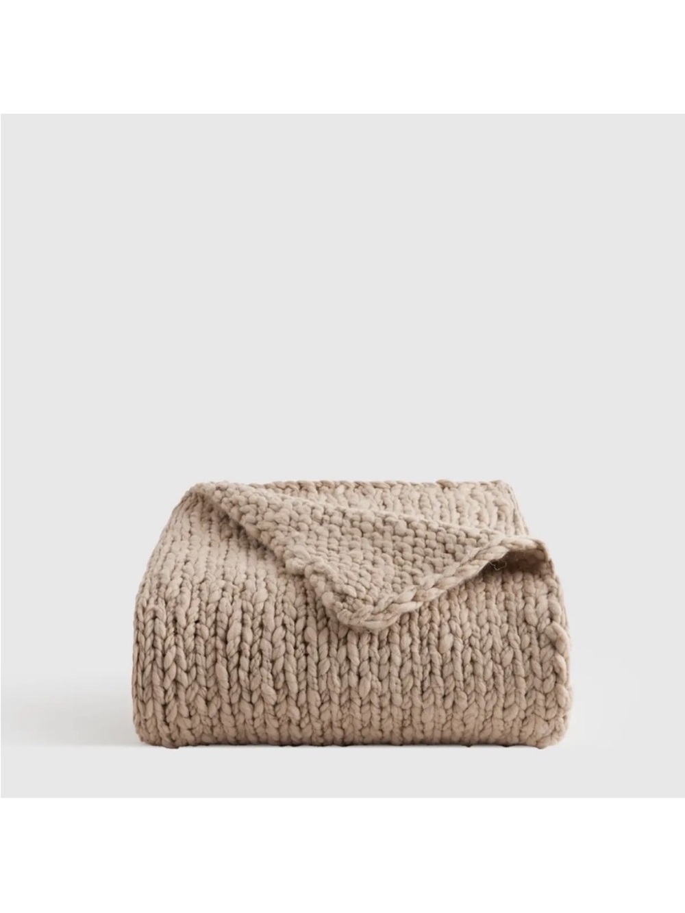 NWT Quince Wool Chunky Knit Throw Blanket
